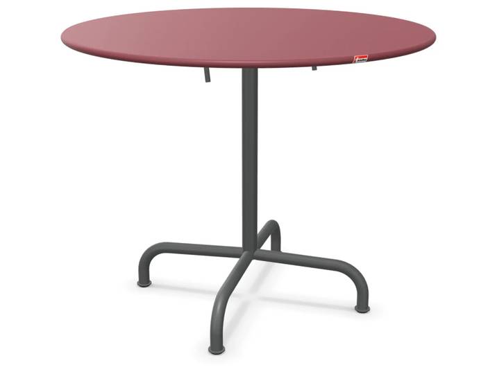 Metalltisch Rigi Rund von Schaffner / Farbe: Bordeaux / Grösse: x cm