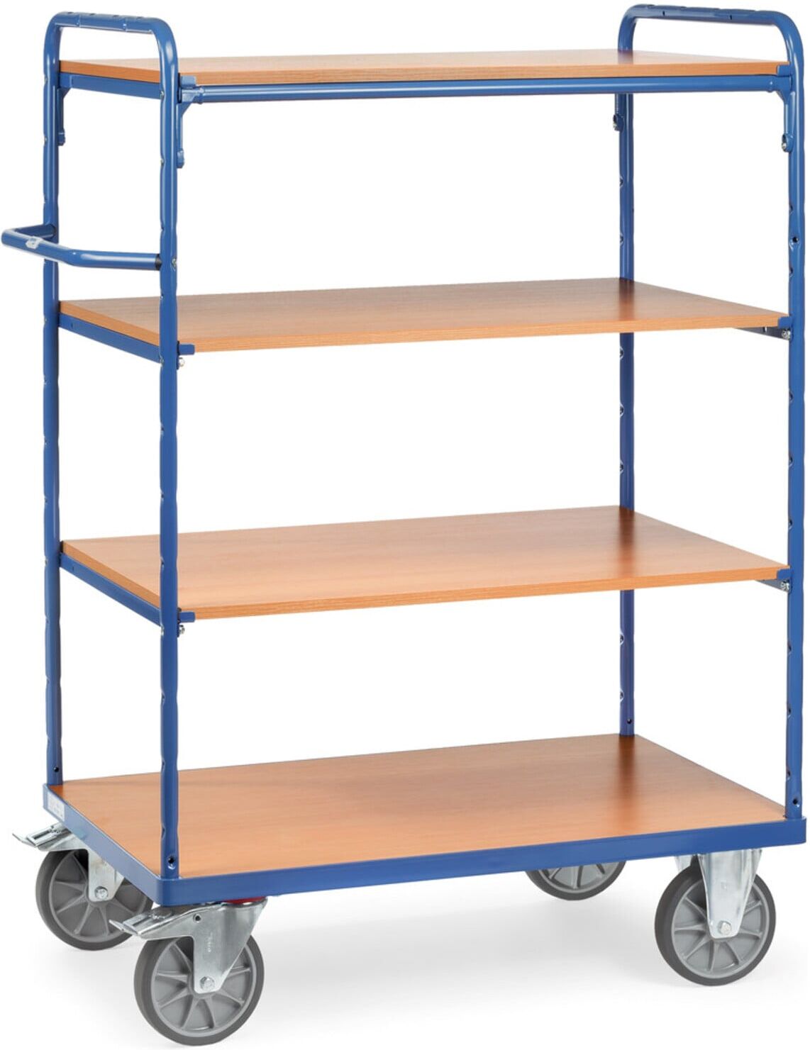 fetra Etagenwagen 8200, Tragkraft 500kg, TPE-Reifen, 1 fester und 3 Einlegeböden)