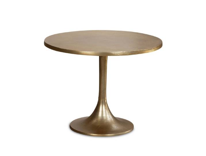 moebelfaktor Couchtisch Hultsfred, Aluminium, rund, Ø 60 cm, gold, Wohnzimmertisch