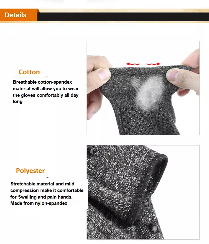 INF Fingerlose Kompressionshandschuhe, 1 Paar Schwarz