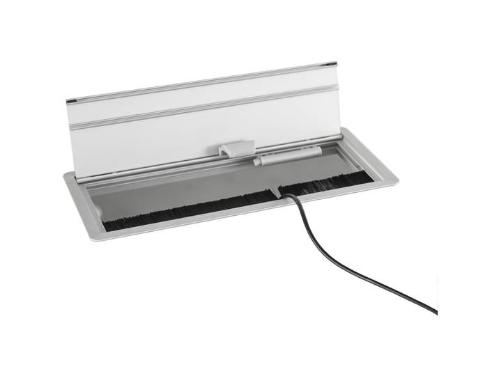 Kabelklappe Office silber Kunststoff B 30 T 12 cm