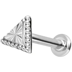 14 Karat Gold Labret mit Innengewinde DREIECK