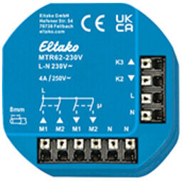 ELTAKO Relais de séparation moteur MTR62-230V 2+2 contacteurs 4A 250V AC (61400603)