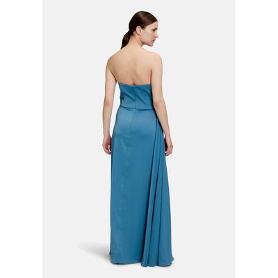 Abendkleid VERA MONT "Damen figurbetont", Damen, Gr. 38, Normalgrößen, Satin, rot (shiny blaustone), Satin, Obermaterial: 97% Polyester, 3% Elasthan. Futter: 100% Polyester, figurbetont lang, Kleider Abendkleid, Schluppe