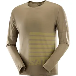 Salomon Herrenlangarmshirt Sense Aero LS TEE GFX - braun / XL