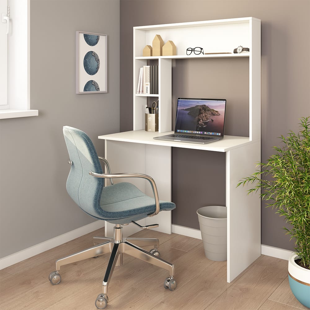 Vicco Bureau blanc 90x148.6cm Blanc 90x149x52cm