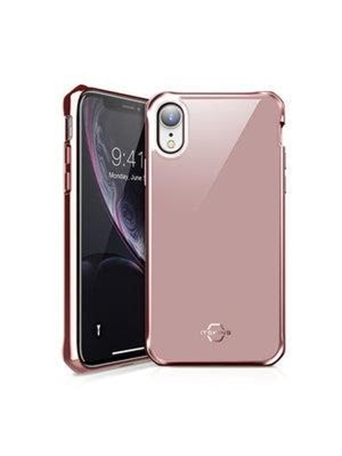 ITSKINS HYBRID GLASS cover for iPhone XR. Rose