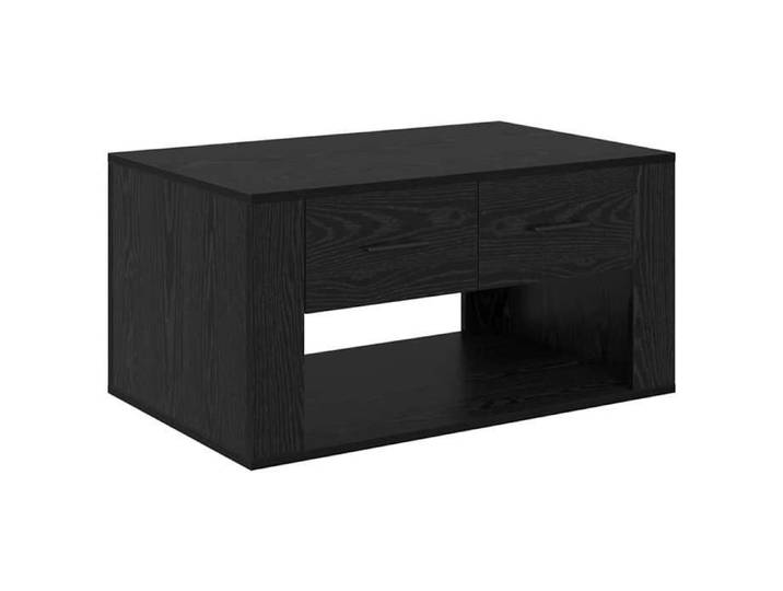 Table centrale - Noir Table basse de salon - Capacité 50 kg - Chêne noir - 80x50x40 cm - bois d'ingénierie - 26543015