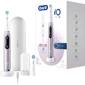 Oral-B Elektrische-Zahnbürste iO Series 9N, Rose, 7 Putzmodi, mit Lade-Reiseetui & 2 Aufsteckbürsten