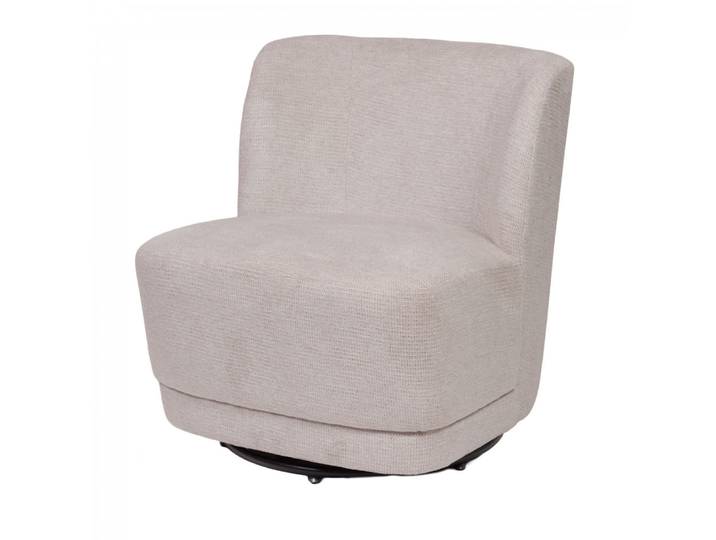 Fauteuil en tissu sable beige