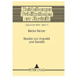Panzer:Studien zur Linguistik und Slavi, Fachbücher von Baldur Panzer