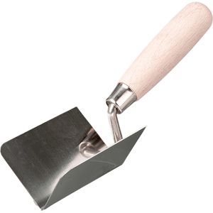 Böttcher-AG Spachtel 92180010, Breite 60 mm, Innen-Eckspachtel aus Edelstahl, Holzgriff