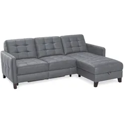 Exxpo by Gala Ecksofa Elio Mikrofaser Grau Grey