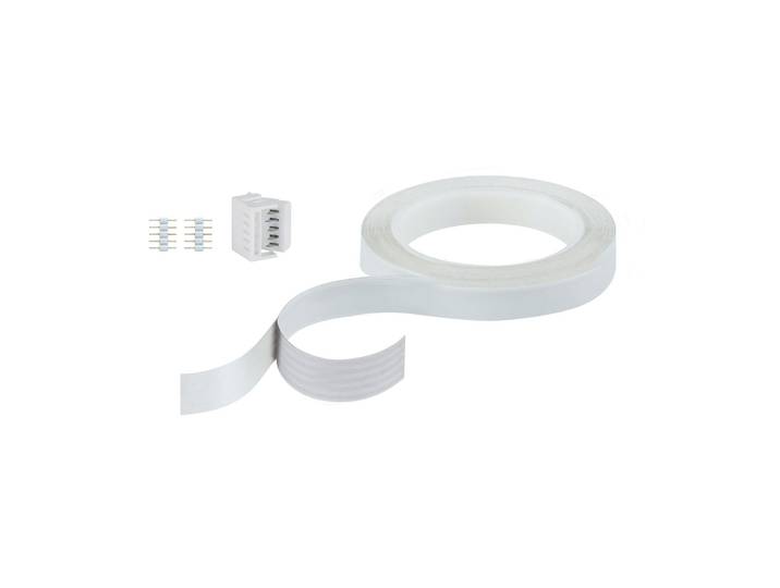 PAULMANN LED-Streifen MaxLED Invisible Connector 3m Weiß Kunststoff , weiß, Gesamtlänge 3m, Lichterketten, LED-Streifen