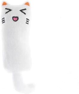 Uplift Essentials Cute Plush Catnip Thumb Pillow Toy white