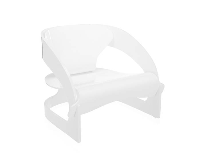KARTELL fauteuil JOE COLOMBO ÉDITION LIMITÉE (Blanc brillant - Teinté dans la masse PMMA)