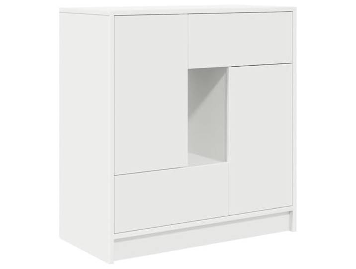 Sideboard mit Schubladen und Türen Weiß 70,5x34x74,5 cm Holzwerkstoff Glatte Oberfläche, feuchtigkeitsbeständig, verformungsresistent, Türen und Schubladen, stabile Ablagefläche, vielseitig