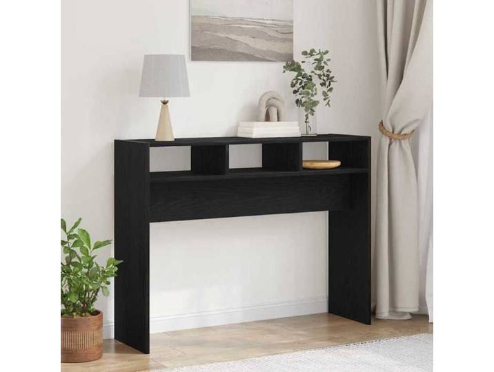 Table console - - Chêne noir - 105x30x80 cm - Bois d'ingénierie - Design moderne