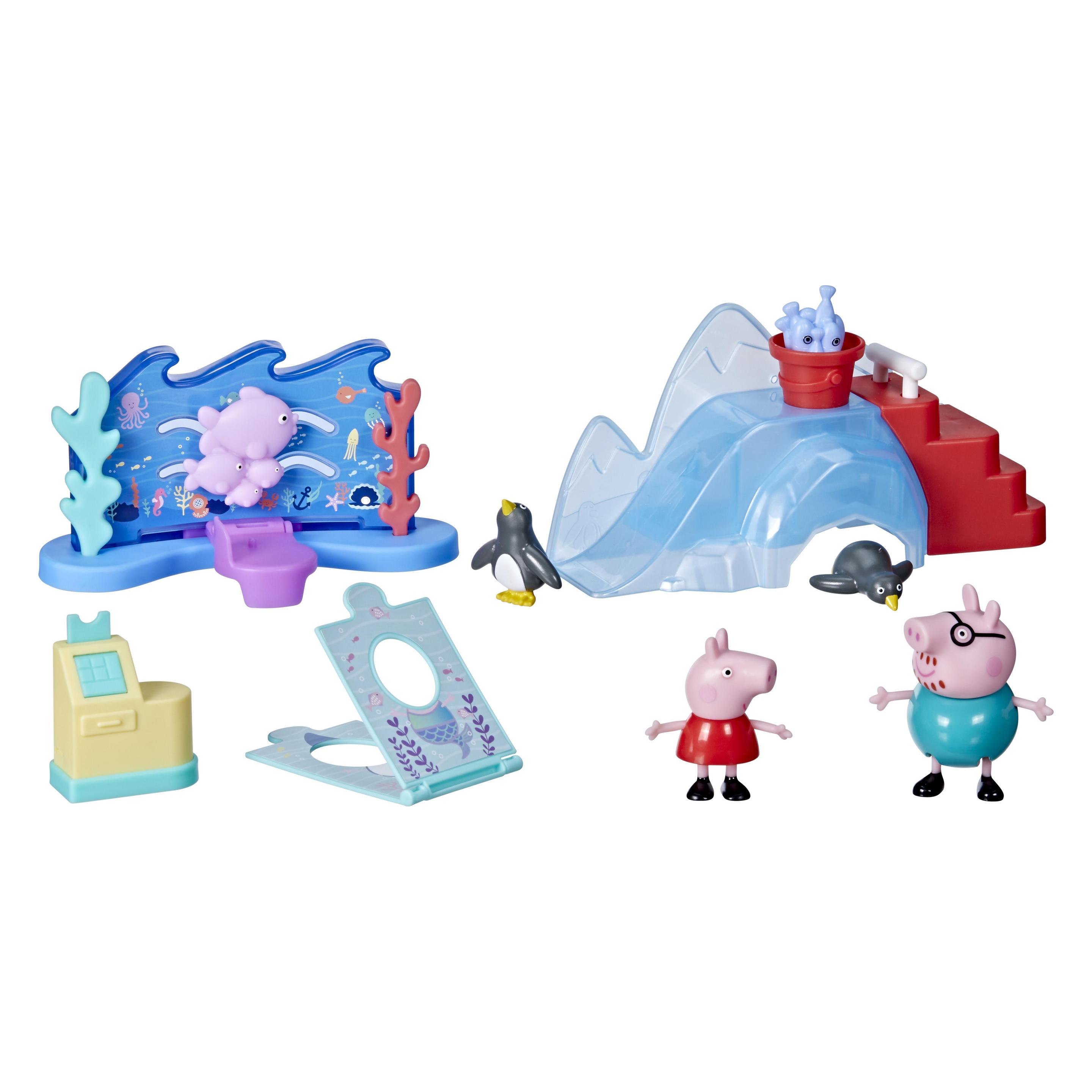 Hasbro Peppa's Adventures Peppa im Meeresmuseum, Vorschulspielzeug mit 4 Figuren und 4 Accesso... (F44115X0)