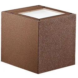 ROSSINI ILLUMINAZIONE Silberne LED-Applikation 9W Doppelemission quadratisch braun 3000K 60° IP65 - Rossini Group | Designer-Wandbeleuchtung für den Außenbereich