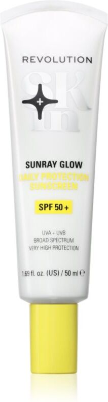 Revolution Skincare Sunray Glow Daily Protection crème solaire visage pour une peau lumineuse SPF 50+ 50 ml