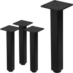 TISCHBEINE 4er Set I-Design H:30 cm Schwarz 4x4 cm