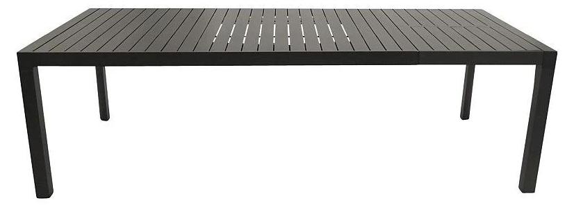 Ausziehtisch 195/255 x 76 x 120 cm Aluminium Anthrazit