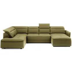 Wohnlandschaft Murillo Stoff Grün Olive