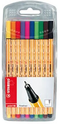 STABILO Point 88   estojo de 10 cores   0.04mm
