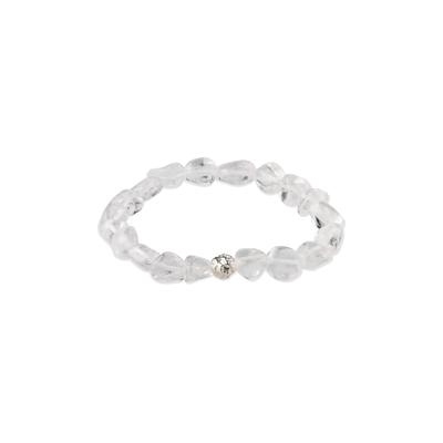 Armkette ELLI "Armband Rock Crystals Transparent 925 Sterling Silber" Gr. 16, silber, Armbänder, Damen, Silber 925 (Sterlingsilber), Armkette