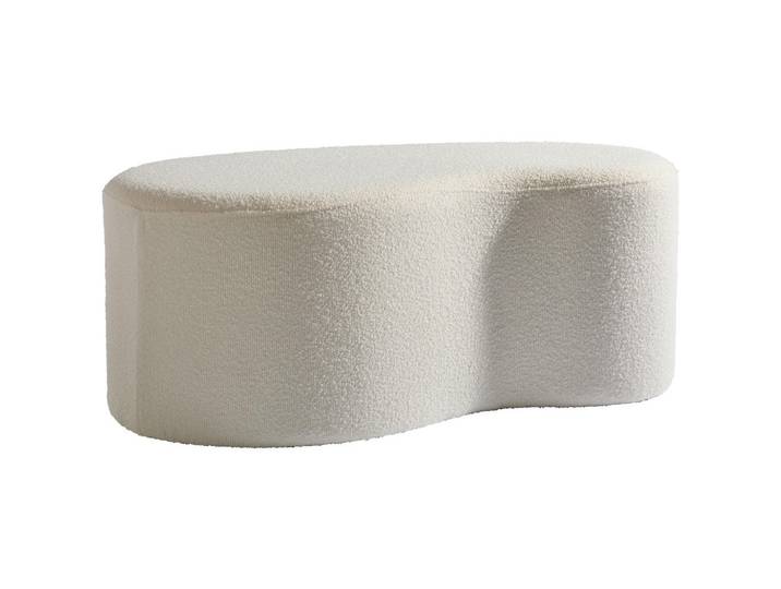 Mid.you Hocker, Weiß, 93x37x49 cm, Wohnzimmer, Hocker, Sitzhocker