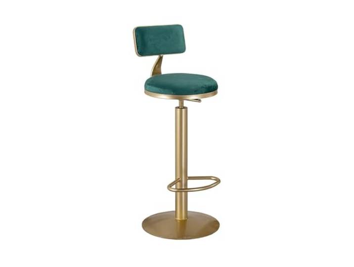 Küche Eisen-Barhocker, Restaurant-Bar, Sitzfläche aus Samt(Grigio)