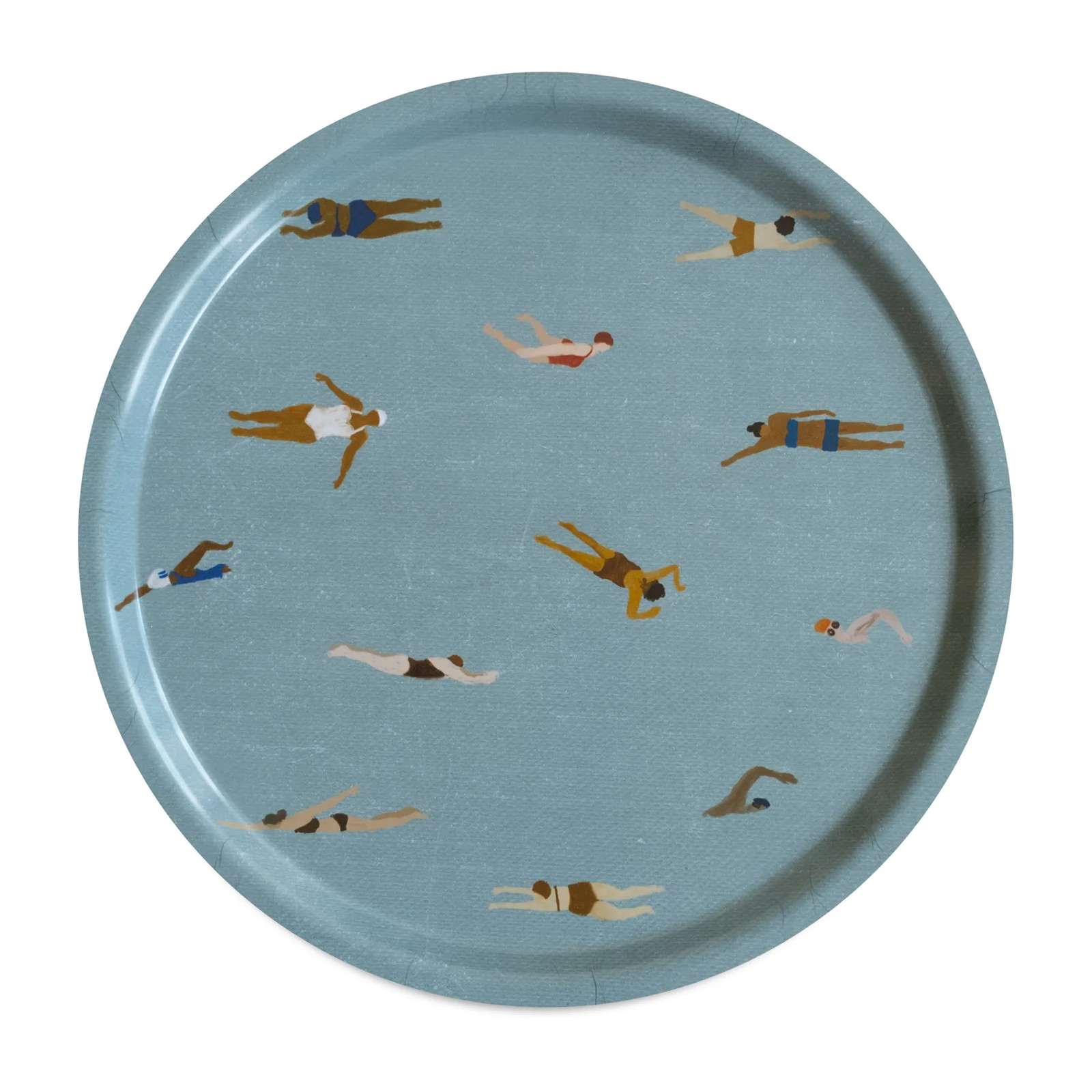 Fine Little Day Swimmers dienblad Blauw Ø38 cm