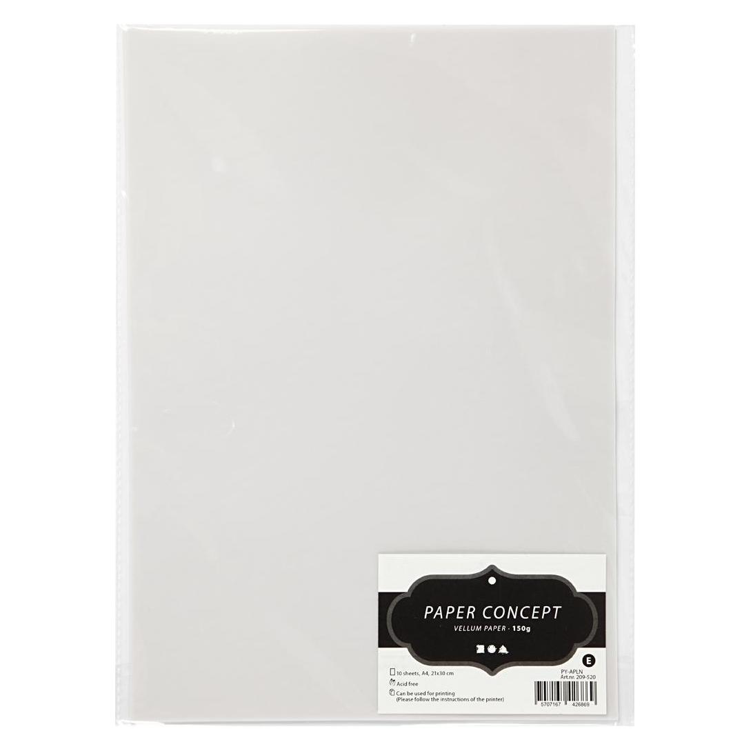 Creativ Company Vellum Papier Off-white, A4 150 gr, 10 Vellen (150 g/m², 10x) (209520)