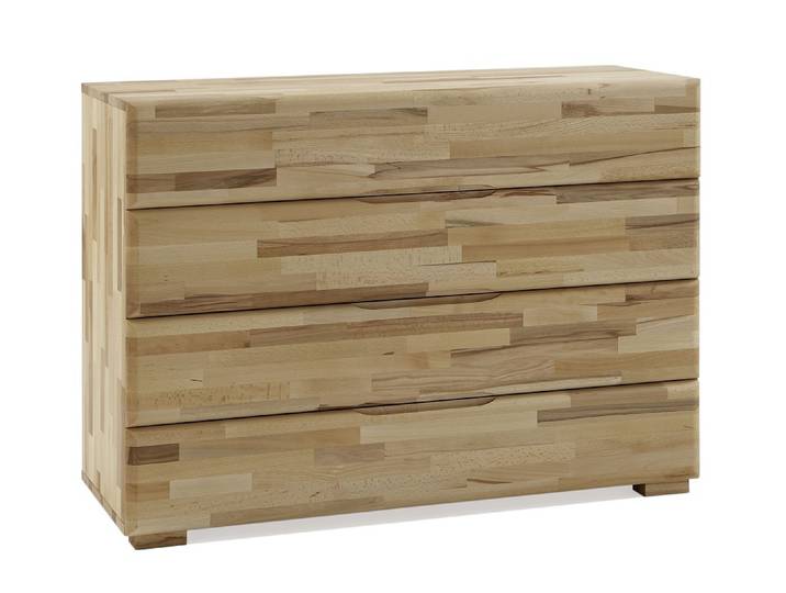 Kommode Dahlia , mit 4 Schubkästen , Kernbuche massiv , geölt