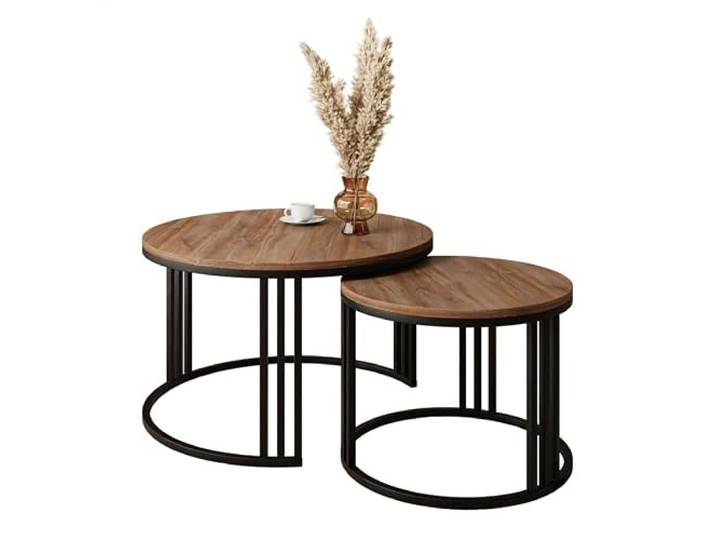 Lookway Couchtisch Lori LOFT 2in1 mit Tischplatte in Eiche-Dekor (Stirling Eiche/schwarzes Gestell)