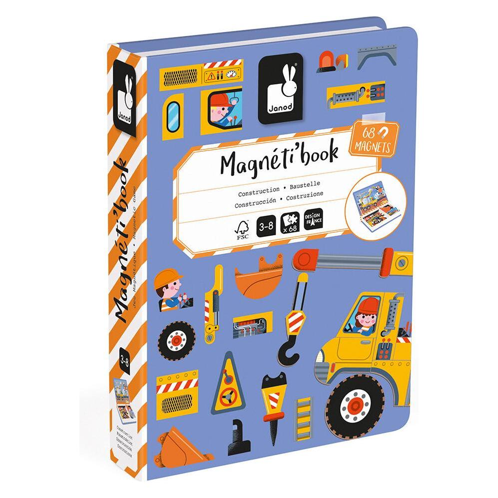 Janod Magnetbuch Baustelle (Multilingual, 3 - 8 Jahre) (190.02526)