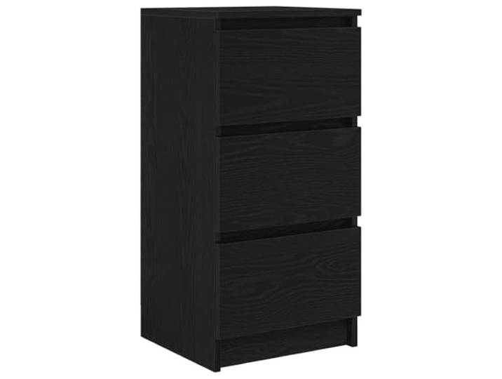Sideboard Schwarz Eichen-Optik 37,5x35x76 cm Holzwerkstoff mit Stauraum Stabil, feuchtigkeitsbeständig, pflegeleicht, vielseitig, flur, küche, schlafzimmer, büro