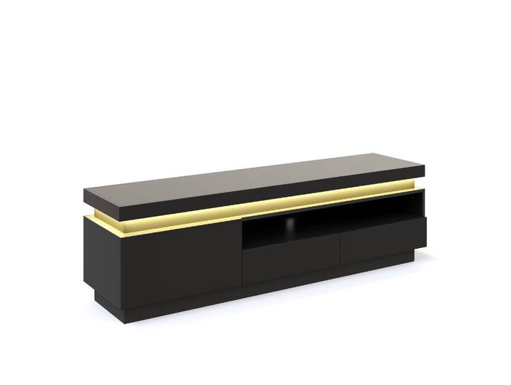 TV Möbel LED CELIO schwarz