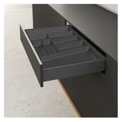 Hettich Besteckeinsatz OrgaTray 740, Besteckkasten, Grau
