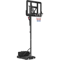 Basketballkorb Outdoor, Verstellbare Korbhöhe 230-305 cm, mit Rädern, Gewicht