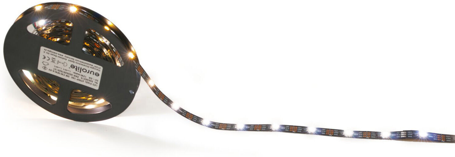 EuroLite Led Pixel Strip 150 5m Cw/ww/a 5v