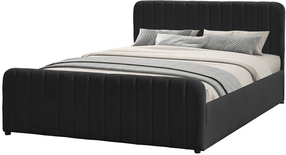 Arte-N Furniture Ltd Upholstered Ottoman Bed Black Double (4'6)