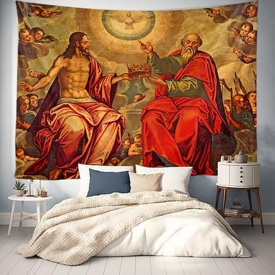 Mittelalterlicher Wandteppich Mittelalter Wandkunst große Wandteppich Wanddekoration Fotohintergrund Decke Vorhang Wohnraum Schlafzimmer Einrichtung
