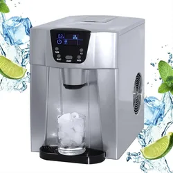 Gino Gelati Plumpix Eiswürfelmaschine mit Eiswasserspender, 12 kg/24 h