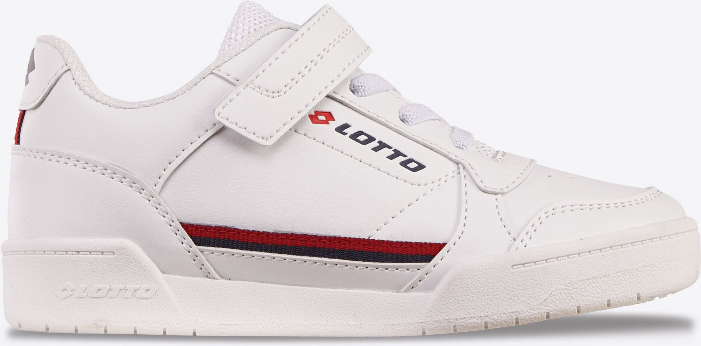 Sneaker LOTTO, Jungen, Gr. 27, rot (weiß, rot), Synthetik, Schuhe Sneaker, vielseitig zu kombinieren
