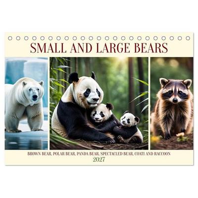 Small and large bears (Desk Calendar 2027 DIN A5 landscape), CALVENDO 12 Month DeskCalendar