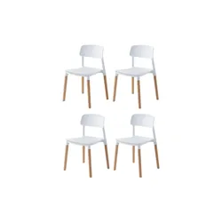 Stuhl 4er-Set  Soro , weiß , Maße (cm): B: 45 H: 75