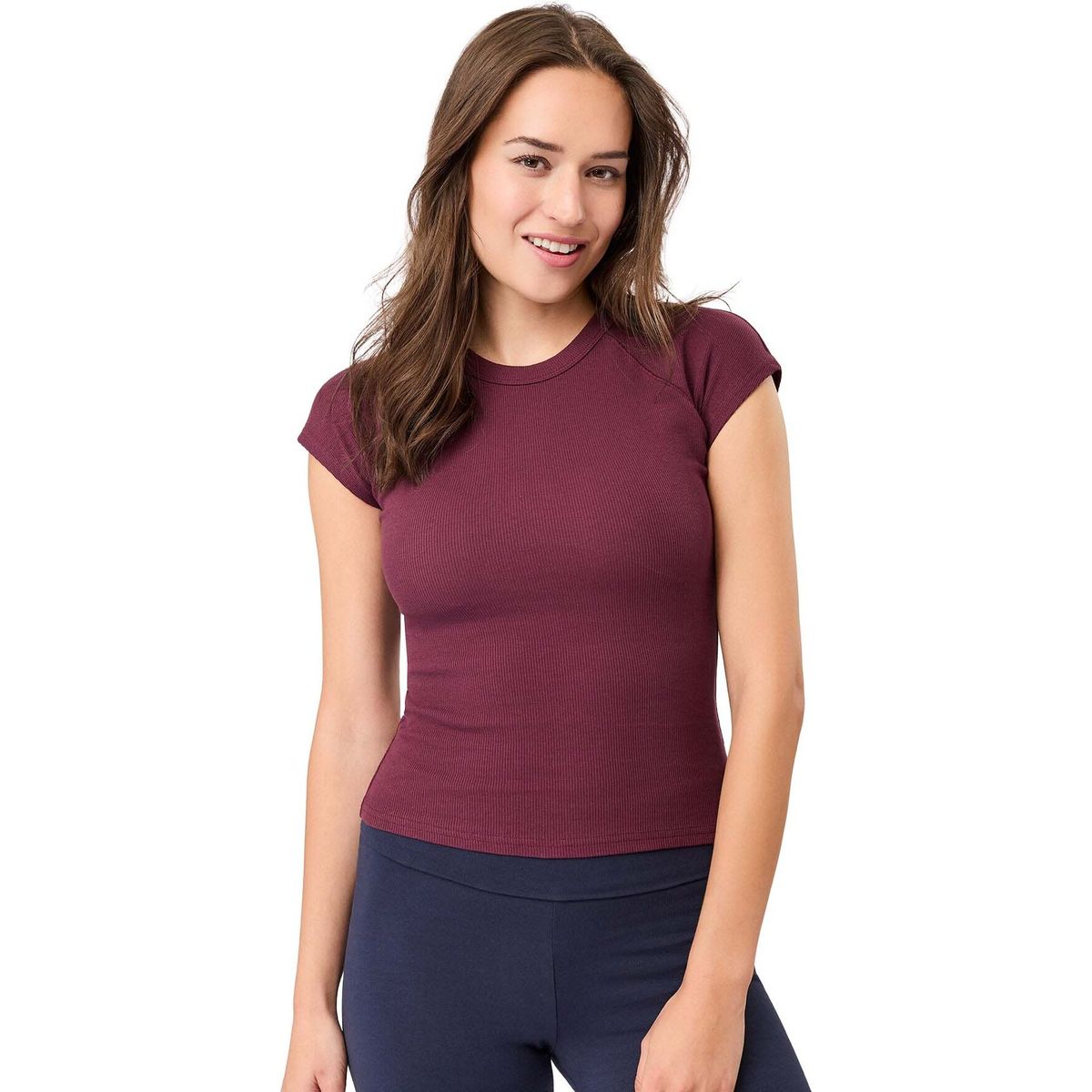 Mandala Slim Fit Ribbed Tee prism S TS55JE09-Slim-Fit-Ribbed-Tee-prism-S