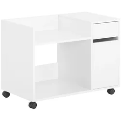 SoBuy Schubladenschrank fürs Büro mit 1 Schublade Weiß 72x40x54cm Funktional